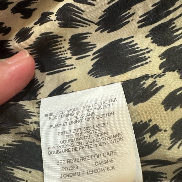 J.crew double leopard overcoat XS - Picture 10 of 12